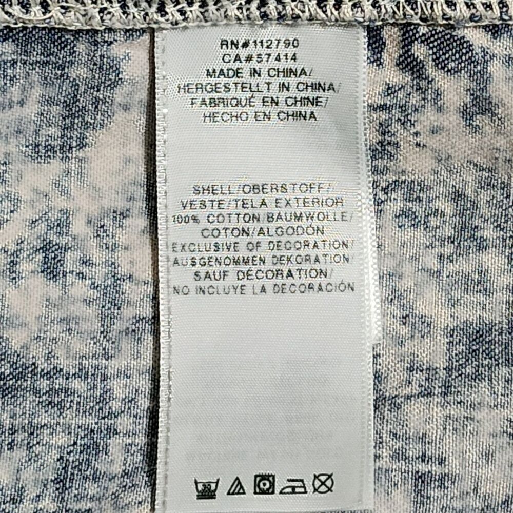 True Religion Mens Western Woven Shirt Short Sleeve Acid Wash Blue Denim Size S - Picture 9 of 12